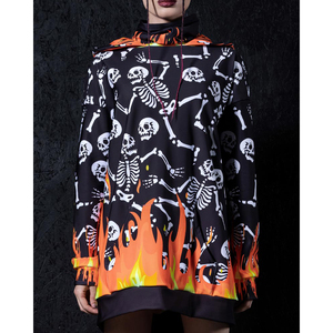 Sudadera CON CAPUCHA DE Halloween de terror impresa en 3D de alta calidad para hombres y mujeres hecha de poliéster/algodón para invierno - Product Image 1