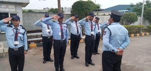 Camiseta personalizada de guardia de seguridad profesional azul cielo, uniformes Premium para guardias - Product Image 5