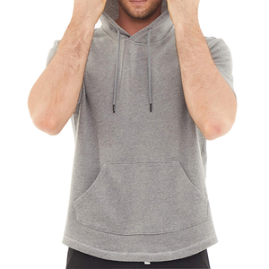 Design Your Own High Quality Short Sleeves Men's Hoodies New Style Bulk Quantity Customized Pullover Hoodie For Men - Product Image 3