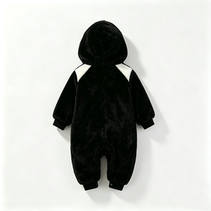 Mono de pingüino de peluche personalizado para bebé, pelele de pingüino con capucha de lana para bebé, disfraz de pingüino para recién nacido. - Product Image 5