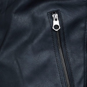 Veste en cuir unie confortable de haute qualité pour hommes avec fonction détachable Top prix de vente OEM entretenu - Product Image 6