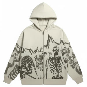 Sweat-shirts décontractés pour femmes en gros, entièrement personnalisés avec logo imprimé, blancs, vintage, entièrement habillés, streetwear, col à capuche, hiver - Product Image 1