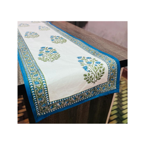 Mettez en surbrillance chaque occasion avec 100% coton brodé Boho chemin de table floral jaune 180 GSM 80 "Inde décor ISO UPS livraison - Product Image 2