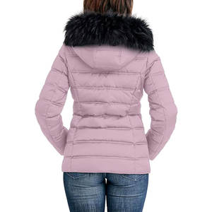 Women's Winter Quilted Long Puffer <b>Jacket</b> Plus Size Windproof Oversized with Breathable Hood Knitted Processing - Product Image 4