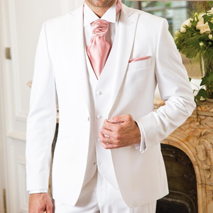 Traje de boda para hombre, de 3 piezas traje italiano, azul, ajustado, Formal, a la moda, para fiesta - Product Image 1