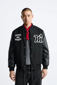 Veste de baseball brodée personnalisable en gros pour hommes Nouvelle mode Style streetwear Veste universitaire Lettermen - Product Image 5