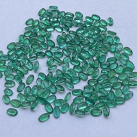 4mm 6mm 8mm naturel vert foncé pierre d'émeraude zambienne pierre à facettes coupe ovale pierre précieuse en vrac pierre précieuse bijoux gemmes lustre bon nouveau