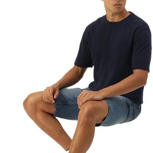 Camiseta de hombre de alta calidad, 100% algodón, color sólido, camiseta informal con cuello redondo para hombre, ropa de primavera y verano para hombre - Product Image 4