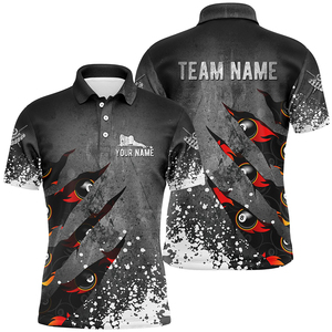 ผ้าโพลีเอสเตอร์100% แบบครบวงจรเสื้อโปโลพิมพ์ลายด้วยการระเหิดสำหรับสระว่ายน้ำเสื้อบิลเลียด PBJ-0100โลโก้ที่กำหนดเอง - Product Image 1