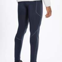 Leggings de compression tricotés respirants sans coutures de haute qualité pour hommes, idéaux pour la course et l'entraînement, avec poche pour vélo