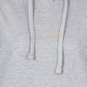 Sweat à capuche à manches longues en coton polaire avec logo personnalisé pour femmes Conception surdimensionnée à épaules tombantes pour le yoga Haut respirant - Product Image 6