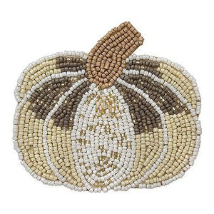 Sous-verres élégants en forme de citrouille perlée de luxe de style américain Tapis de table de luxe pour hôtel, mariage, salle à manger-Achat en gros - Product Image 1