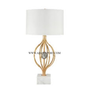 โคมไฟตกแต่งโต๊ะภายในบ้านและร้านกาแฟโคมไฟข้างเตียงที่มีสไตล์สีทองขนาดกลางในร่มและกลางแจ้ง - Product Image 1