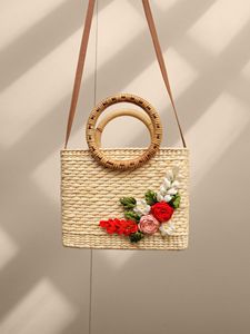 Bolso de mujer de jacinto de agua de alta calidad con precio barato, artesanía ecológica hecha en Vietnam - Product Image 2
