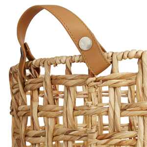 Cesta de Almacenamiento de Jacinto de Agua con Asas, Organizador de Mimbre Tejido a Mano, Cesta de Lavandería Natural de Tejido Abierto, Cesta de Almacenamiento para el Hogar - Product Image 2