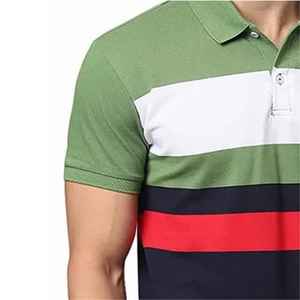 2025 nueva moda para hombres para Polo camiseta algodón poliéster hecho Pakistán patrón sólido cuello alto manga corta antiarrugas - Product Image 4