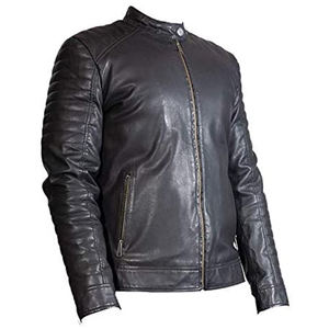 2026 <b>Men's</b> Casual Genuine PU Leather <b>Jacket</b> with Stand Collar Zip up Long Sleeves High Quality OEM Services <b>jacket</b> <b>for</b> <b>men</b> - Product Image 4