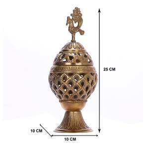 Support de brûleur d'encens en laiton fini antique approvisionnement en gros brûleur d'encens décoratif pour la décoration de noël et d'église - Product Image 6