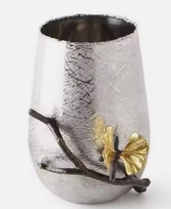 Floreros Tipo de vidrio con diseño floral Hecho a mano Metal Lujo Mesa DE BODA Floreros Piso Decoración de metal Floreros - Product Image 6