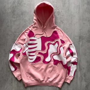 Sudaderas con capucha personalizadas con parche de logotipo bordado de trabajo ropa de calle de gran tamaño sudadera con lavado ácido al por mayor - Product Image 1