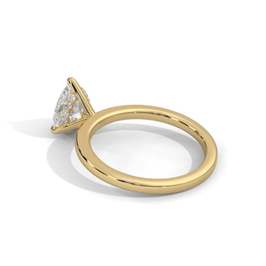 Designer personnalisé 10K or jaune bijoux de fiançailles et de mariage VS laboratoire cultivé D couleur Super blanc poire diamant classique VVS cadeau - Product Image 3