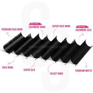 Extensions de cils personnalisées en vrac, noir mat, prix de gros, étiquette privée, boîte d'emballage, logo personnalisé fait à la main - Product Image 1