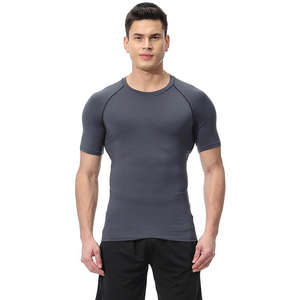 Custom Factory Man Skinny Rashguard manga corta compresión entrenamiento sudadera Martial Rush Guard para hombre - Product Image 6