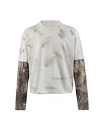 T-shirt surdimensionné à capuche double couche en coton épais 100% avec logo, style streetwear vintage délavé pour l'hiver