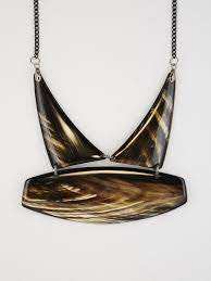 สร้อยคอจี้ฮอร์นสำหรับผู้หญิงทำจากทองเหลืองชุบทองแท้14K - Product Image 3