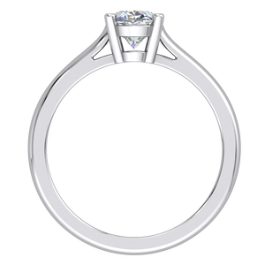 Bague de luxe pour femme en or jaune et blanc 9 carats, design classique, diamant de laboratoire taille brillant 1 carat, couleur EF, certifié IGI - Product Image 2