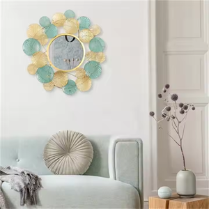 Art décoratif fleurs métal creux luxe forgé créatif fait à la main miroir suspendu miroir personnalisable - Product Image 3