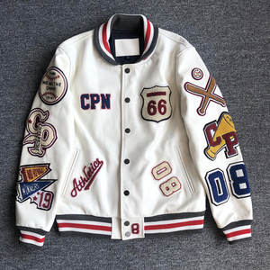 Patchs brodés en chenille personnalisés, fabricant en gros vintage, veste boutonnée streetwear pour hommes, vestes universitaires pour hommes - Product Image 1