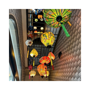 Linternas de seda de bambú Hoi An, aspecto colorido y vibrante - Product Image 1