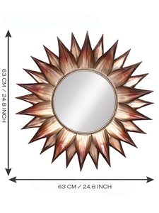 Miroir mural Art déco magnifiquement fabriqué à la main pour l'esthétique du bureau à domicile disponible en vrac pour les exportations internationales - Product Image 2