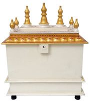 Mandir Pooja pliable en bois massif indien, de haute qualité, écologique, durable, moderne, luxueux et vintage, pour salon