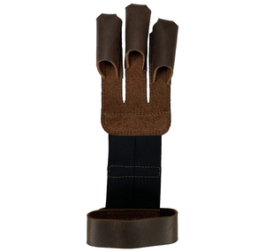 Guantes de tiro con arco de tres dedos, palma de malla transpirable con protección de cuero para los dedos, guantes duraderos y cómodos para arqueros - Product Image 1