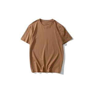High Quality 100% Cotton Men's T-Shirt Latest Trend Solid Pattern Custom Logo Print Knitted Fabric Eco-Friendly Anti-Wrinkle - Product Image 5