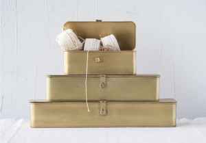 Pure Brass with Inside <b>Tin</b> Lining 2 Containers Lunch <b>Tiffin</b> Box with Hammered Design for Office School Travelling - Product Image 6