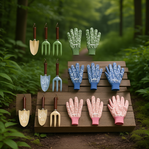 ESSCHERT DESIGN Garden Tool Set Including Gloves and Protective Gear - Product Image 3
