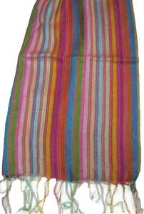 Écharpe en viscose teinte en fil pour femmes, longueur moyenne, été - Product Image 4