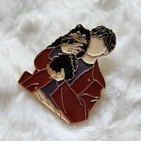 Pins en émail dur plaqué, personnalisés en usine, tendance, à thème anime et dessin animé, avec paillettes, badges métalliques écologiques, collection pour la mode jeunesse coréenne
