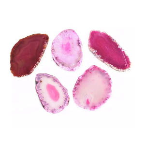 แผ่นหินคุณภาพสูงแผ่นหินโมราโอนิกซ์สีชมพูแผ่นกระเบื้องหินอัญมณีคริสตัลบำบัดผนังกระเบื้องตกแต่งบ้านขายส่ง - Product Image 1