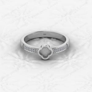 Best Quality 925 Sterling Silver 5x5mm Clawer Semi Mount Blank Setting <b>Wedding</b> Ring Good for Resin <b>Keepsake</b> Finding Jewelry - Product Image 1