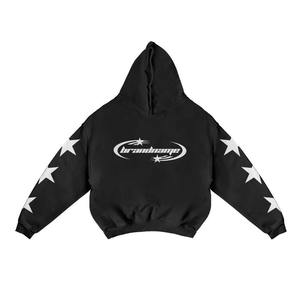 Sudaderas con capucha de gran tamaño con parche de chenilla de lana gruesa Unisex de alta calidad con logotipo personalizado - Product Image 5