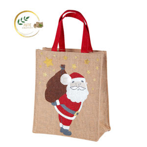 Bolso de mano de fibra de yute 100% de alta calidad, bolsa de regalo de compras Natural ecológica, logotipo de Color personalizado, uso de boda, venta al por mayor, el mejor - Product Image 1