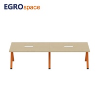 EGROspace Mobilier Professionnel – Bureau de Réunion Modulaire Minimaliste avec Pieds Métalliques pour Formation et Conférence