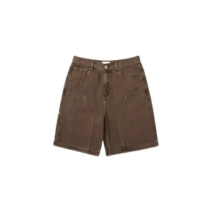 100% logotipo personalizado de marca liso corto Cargo pantalones de longitud media Jersey pantalones cortos de chándal para hombre Cargo corto - Product Image 1