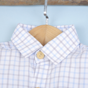 Boy Tan & Blue 3D Luxury Casual T-<b>shirt</b> 100% Cotton OEKO-TEX Certified Breathable Eco-Friendly ODM Wholesale Made Vietnam-BB3013 - Product Image 5