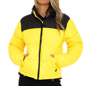 Chaquetas acolchadas para mujer con cremallera, invierno, Color sólido, esponjoso, para mujer, OEM, diseño de logotipo personalizado, transpirable, térmico, a prueba de viento, mayorista - Product Image 4