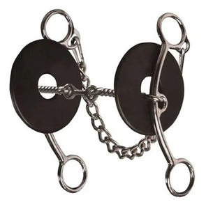 Mors à cheval en acier inoxydable vétérinaire, tige moyenne, 3 torsions, embout lisse, outil d'équitation de qualité supérieure pour tous les chevaux - Product Image 6